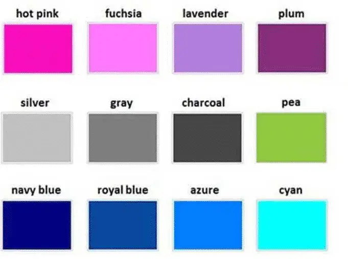 colors names