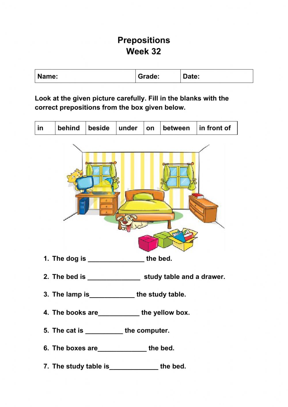 Sentence Using On Preposition