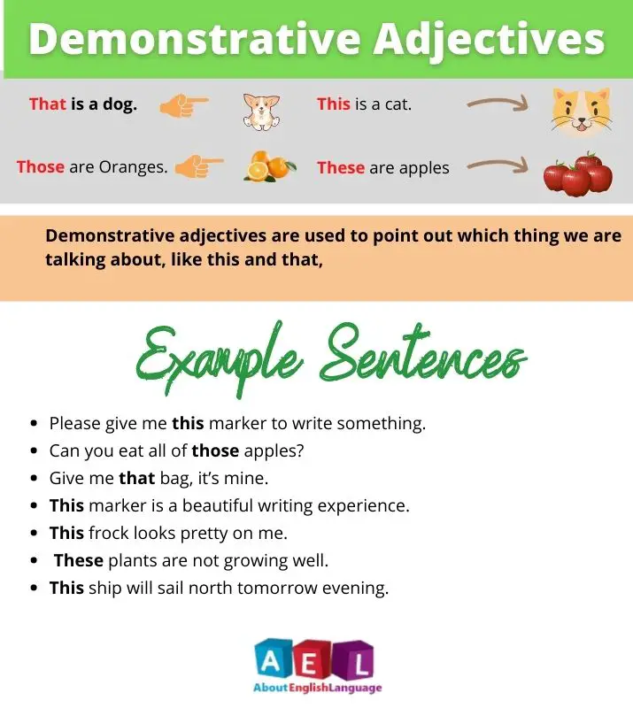 What Is Demonstrative Adjective Definition Easy 10 Examples 