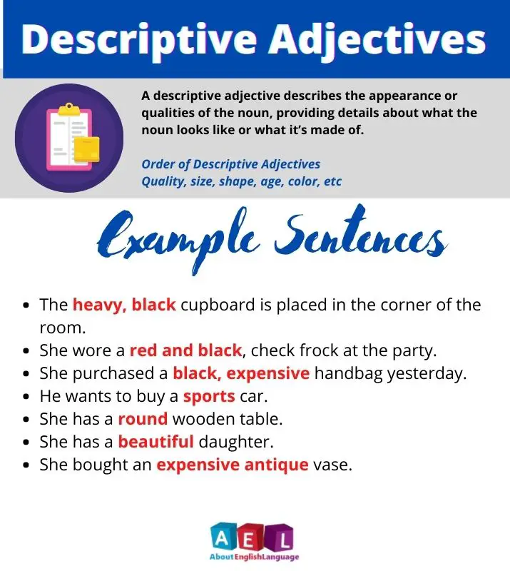 descriptive adjective list