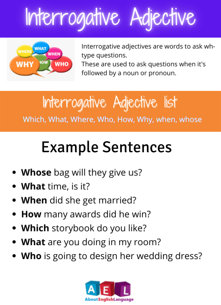 Interrogative Adjectives Examples And Meaning