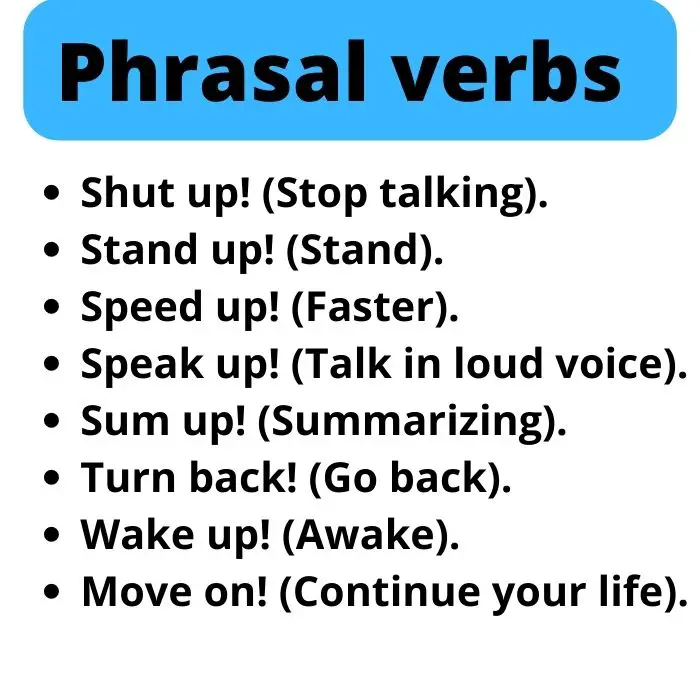 phrasal verbs list