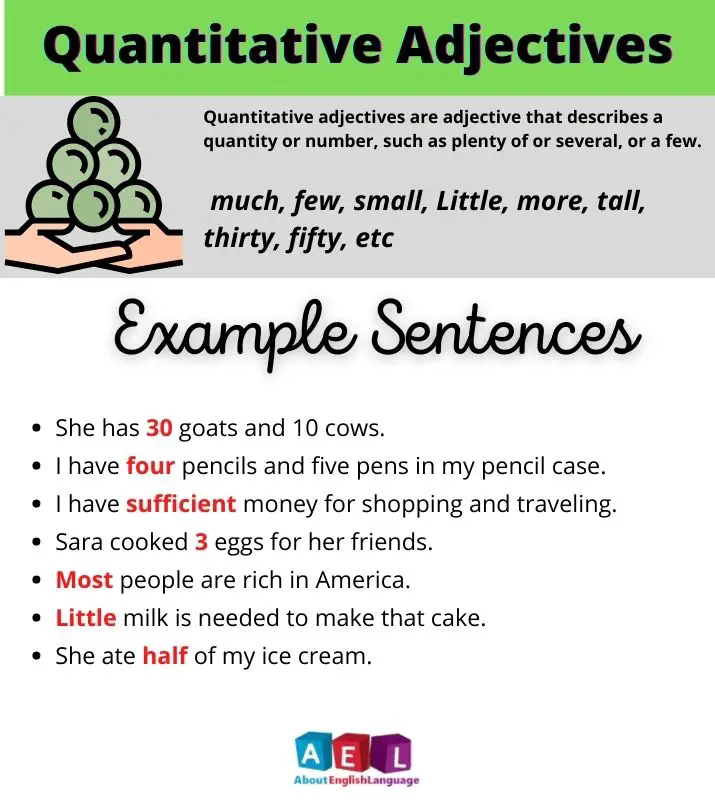 Quantitative Adjectives 10 Useful Examples List