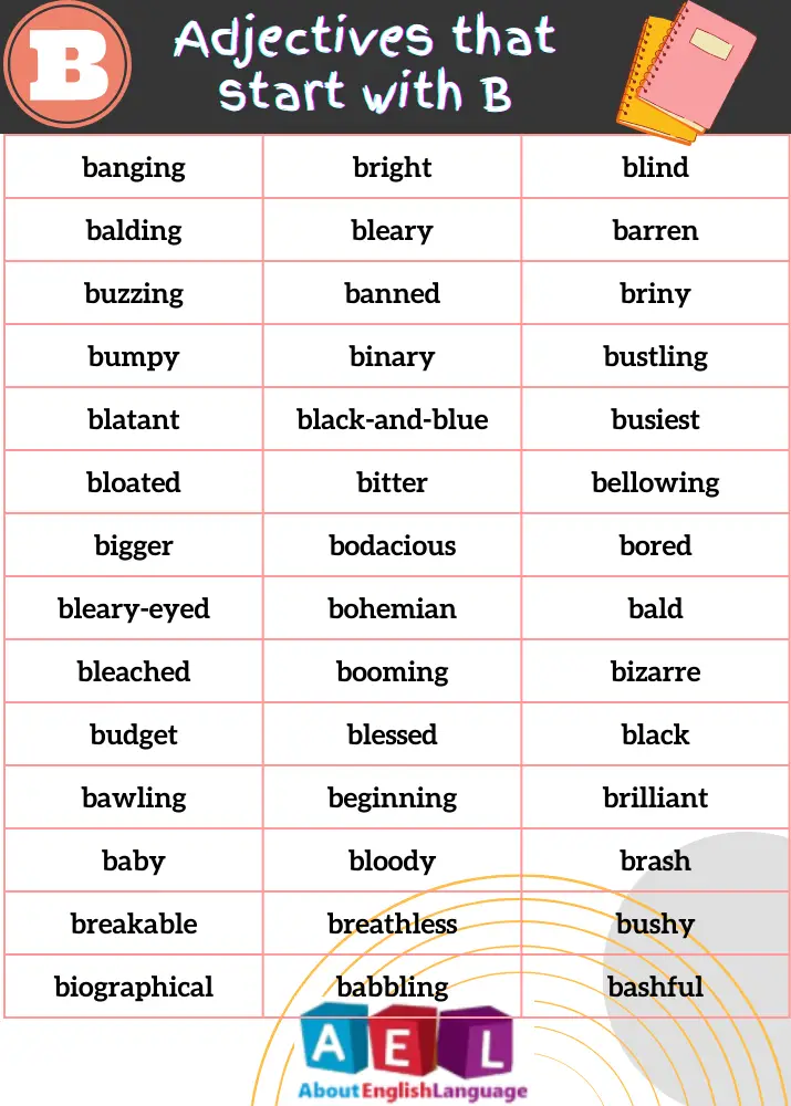 Adjectives That Start With B For A Person