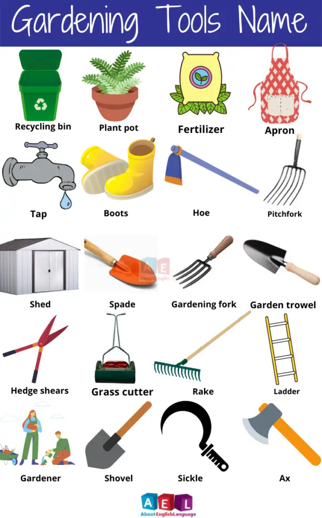 Gardening Tools Name