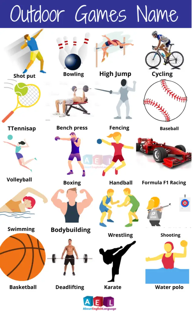 60 Outdoor Games Name List With Pictures Learn English Online Free