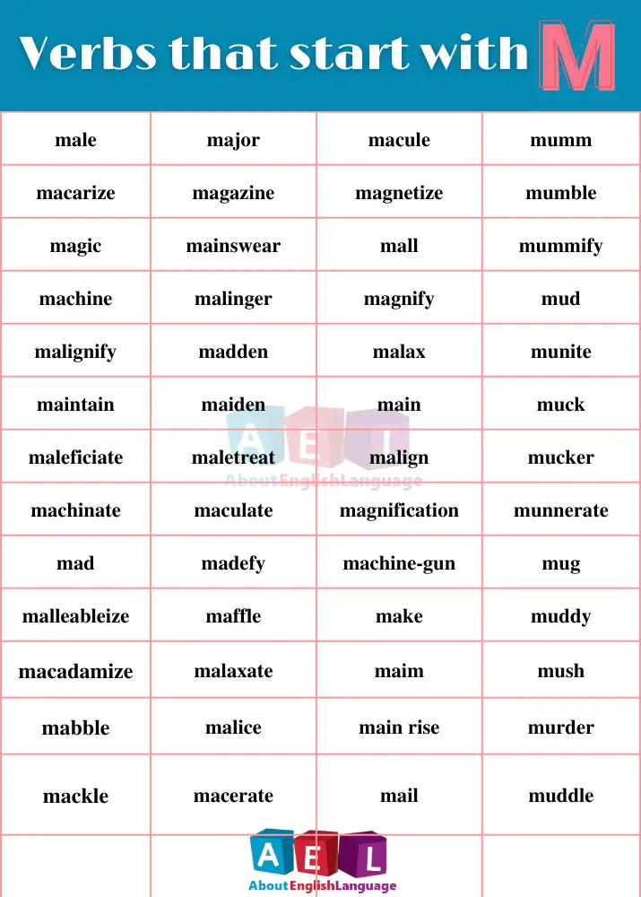 Useful Verbs That Start With M