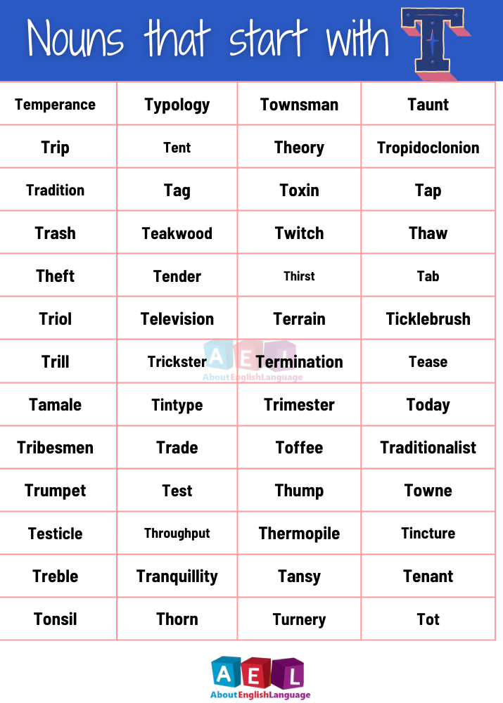 Nouns that start with T