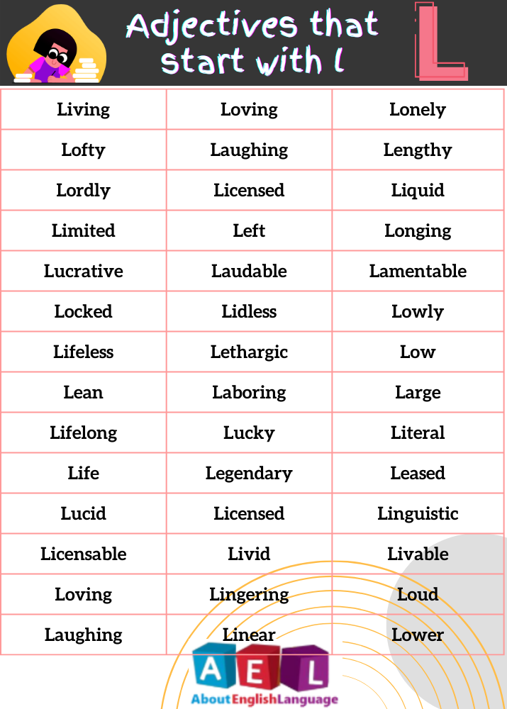 Adjectives that start with L