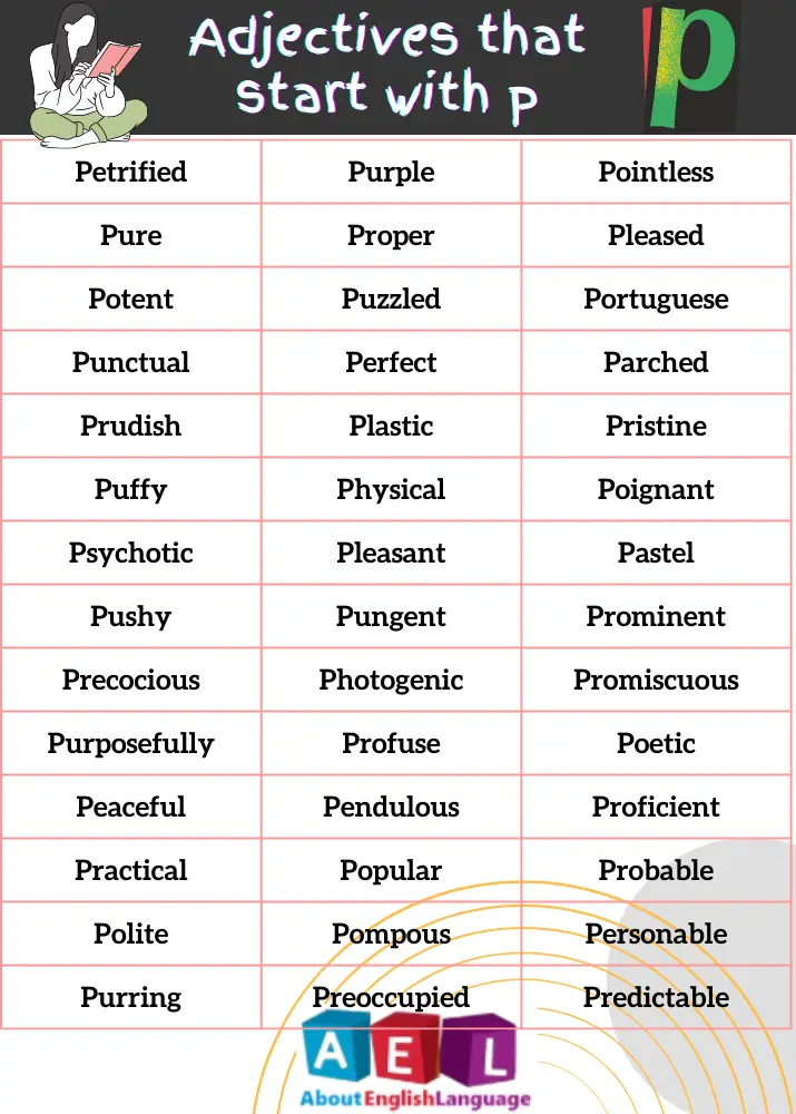 Adjectives that start with P