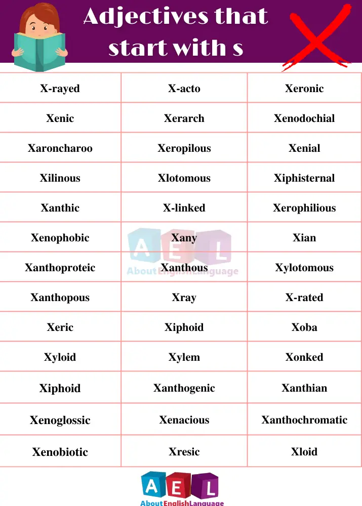 Adjectives that start with X