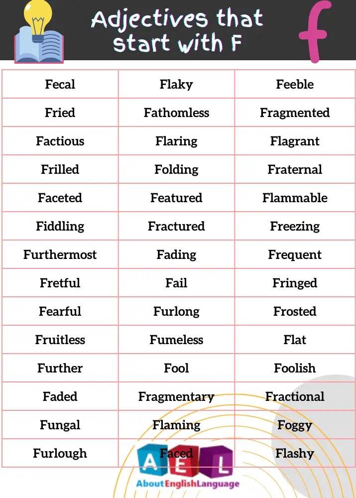 Adjectives that start with F